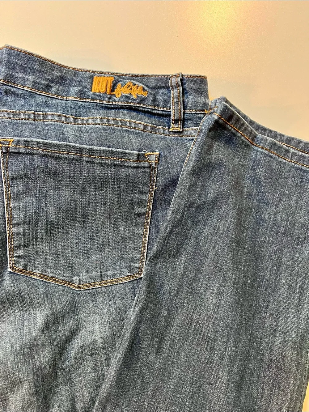 Kut from the Kloth Classic High-Rise Straight Jeans Dark Indigo Plus Size Sz 16